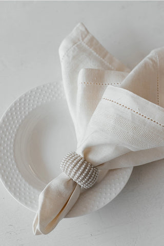 Natalie Linen Napkin – Cream (Set of 4)