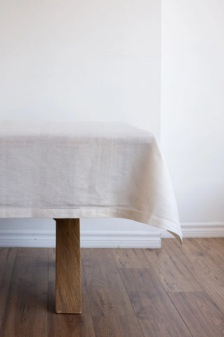 Natalie Linen Tablecloth – Cream