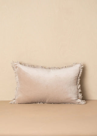 Stone Velvet Lumbar Cushion